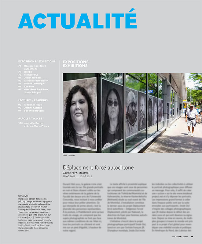 CV122 - Déplacement forcé autochtone — Sophie Guignard